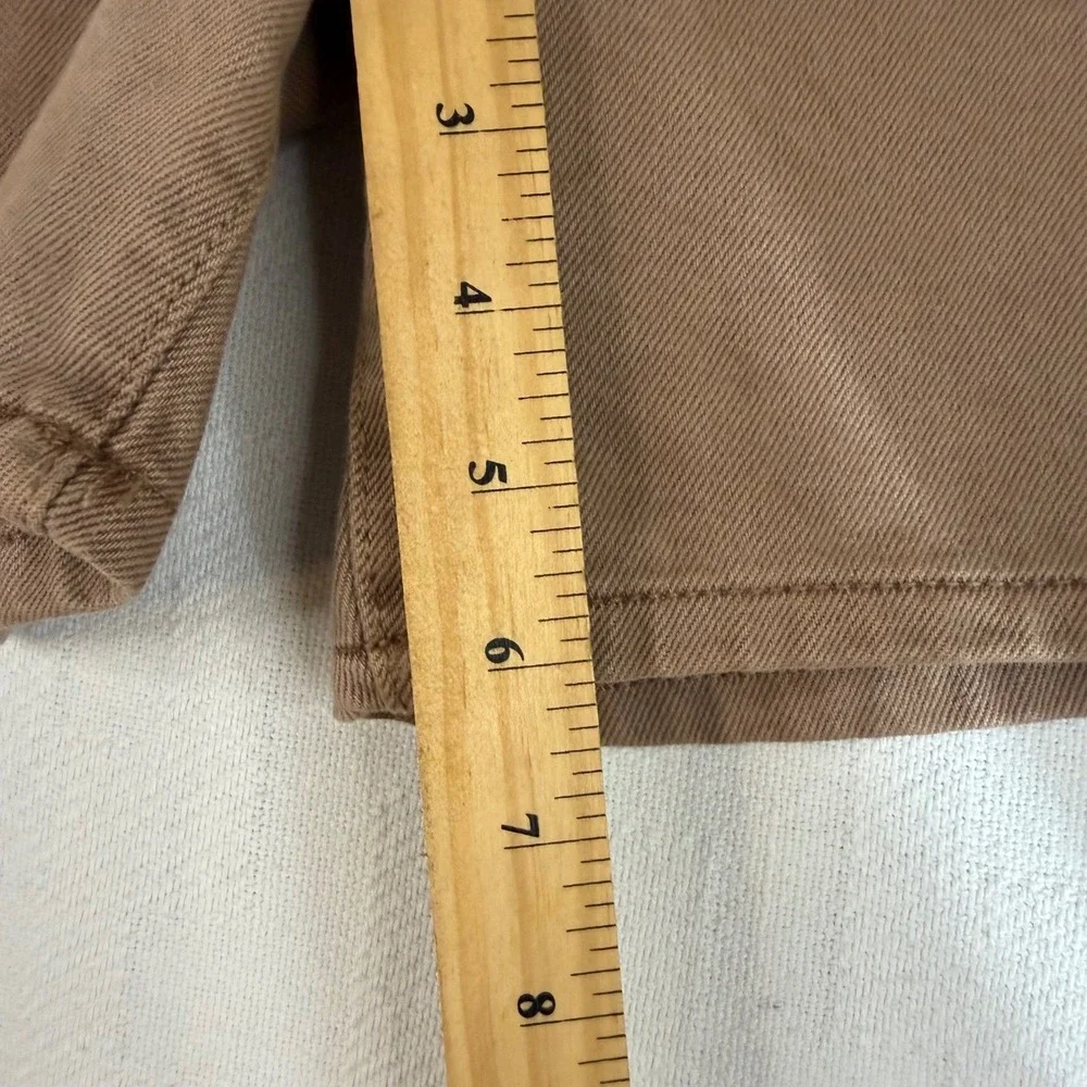 Wild Fable Highest Rise Bermuda Shorts Brown Distressed Denim Womens 4/27 New